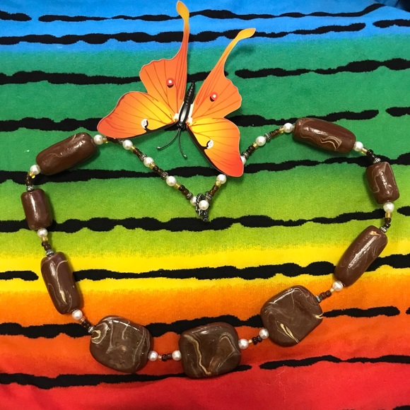 Ceramic Boho Vintage Rare One of Kind Handmade Necklace - Picture 2 of 16